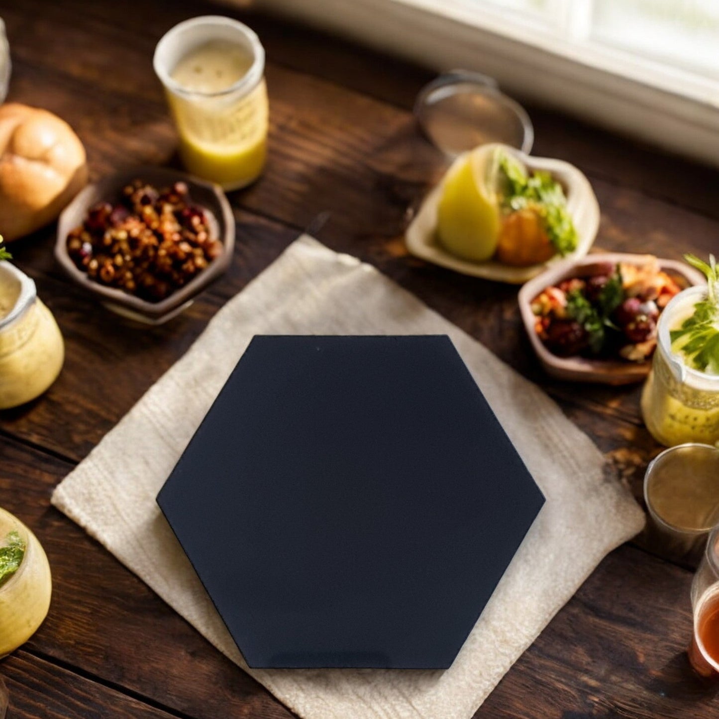 Hexagon Placemats & Coasters - Matt Colours