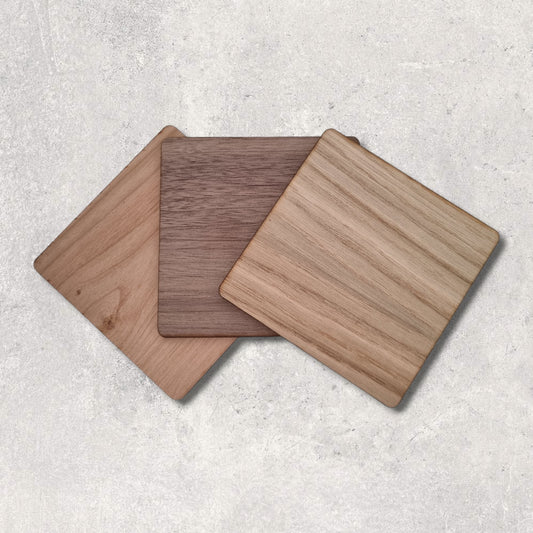 Square Coaster Set - Wood