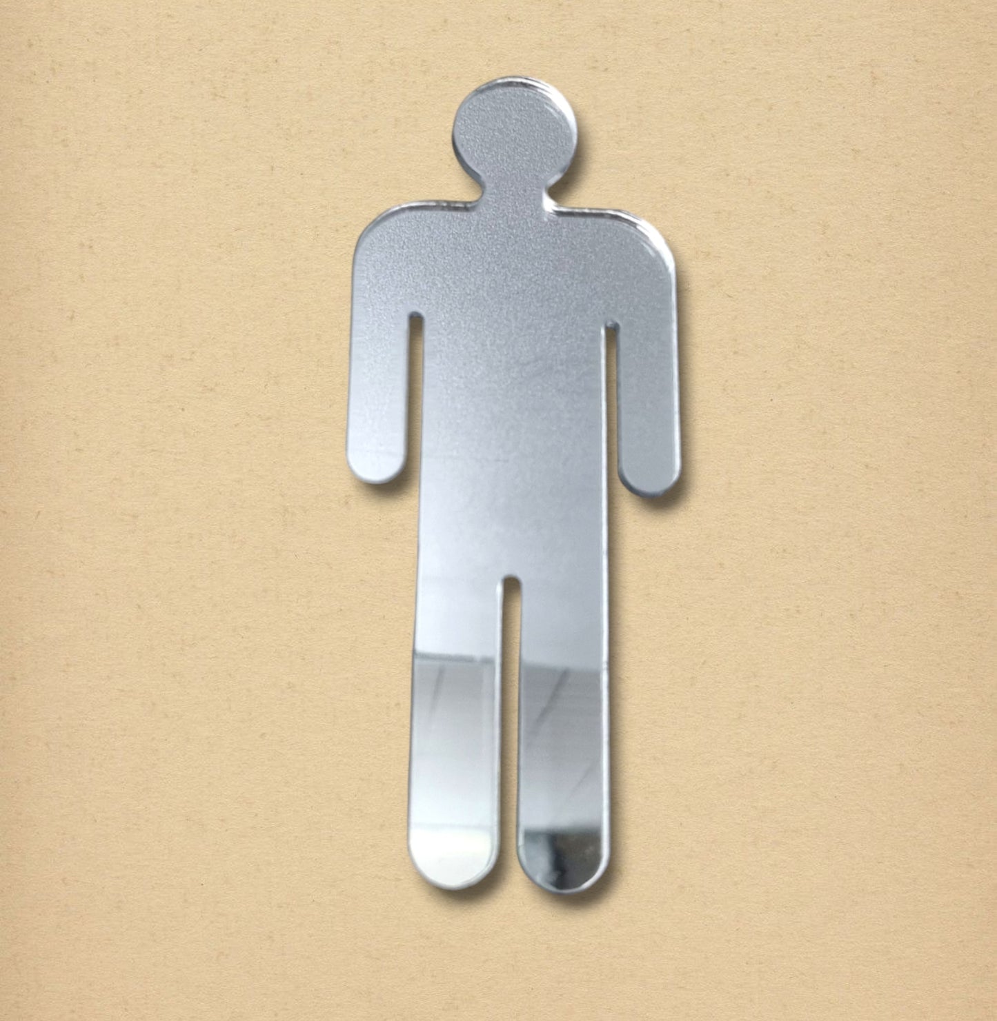 Male Toilet Sign - Mirrored