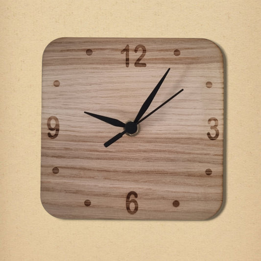 Square Clock - Wooden