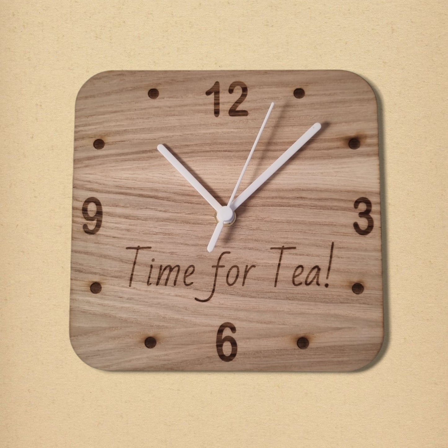 Square Clock - Wooden