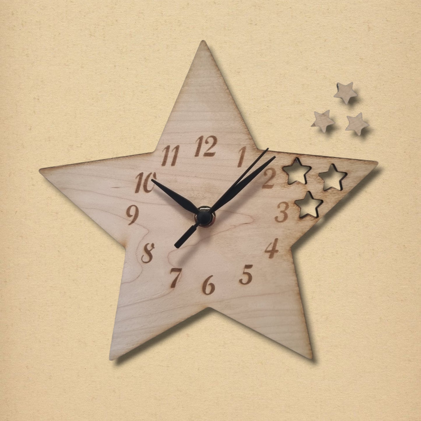 Star Clock - Wooden