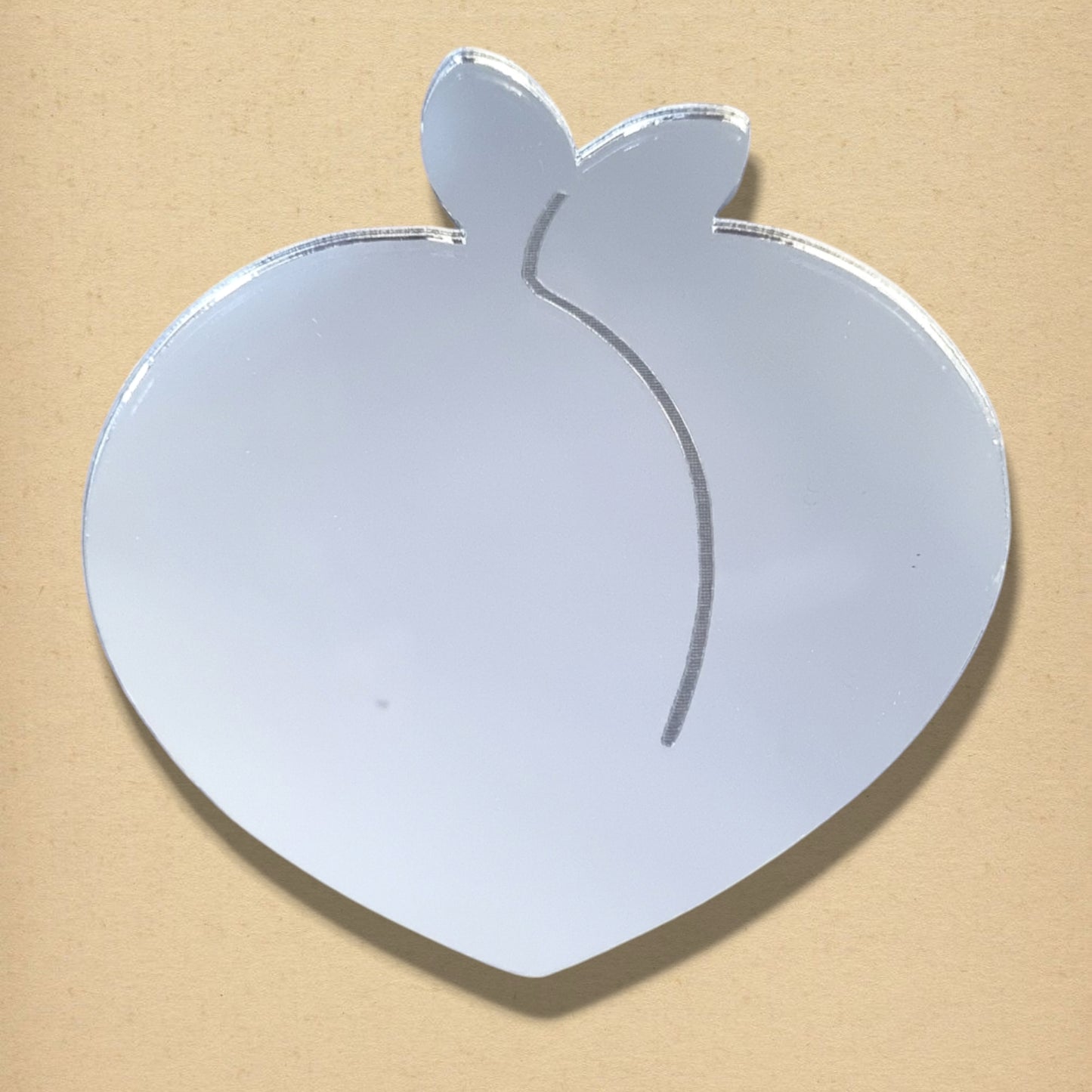 Peach Shaped Acrylic Mirror