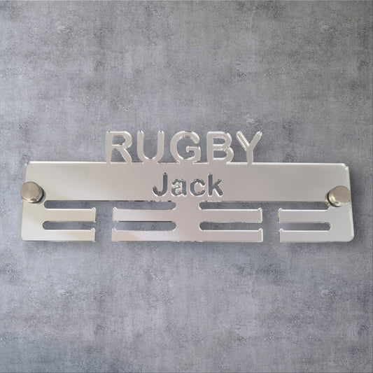 Rugby Medal Hanger - Mirror