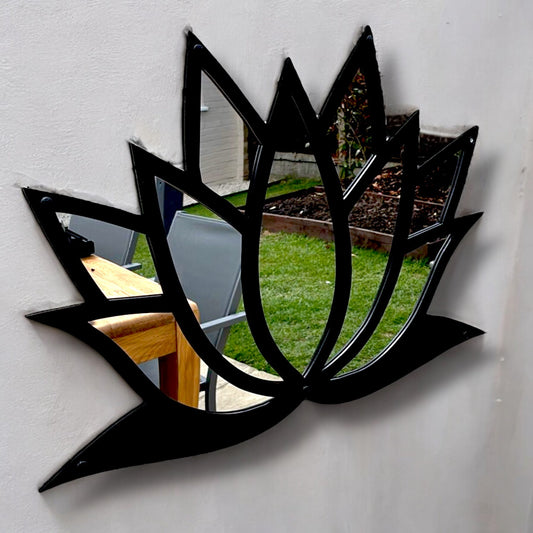Lotus Flower Framed Garden Mirror