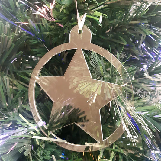 Round Star Christmas Tree Decorations