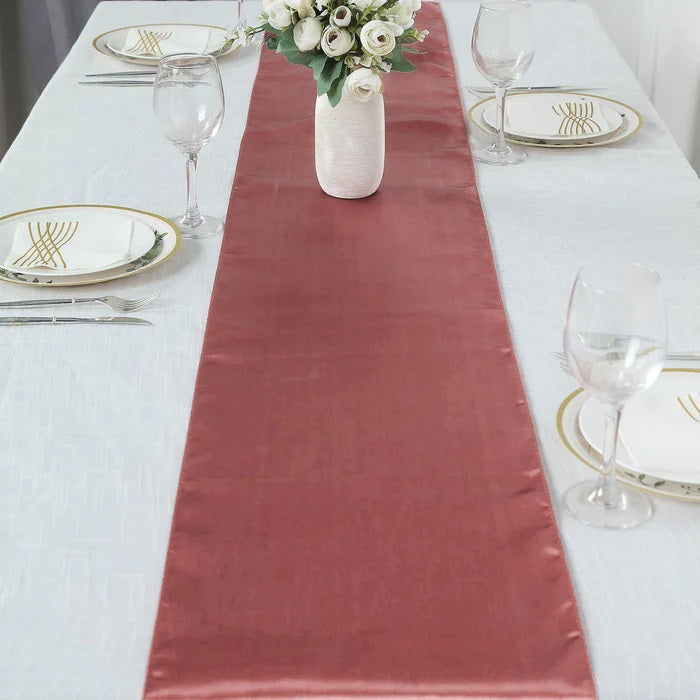 Cinnamon Rose Satin Smooth Table Runners