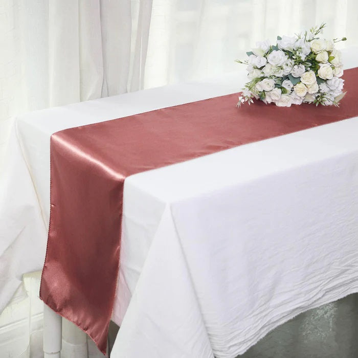 Cinnamon Rose Satin Smooth Table Runners