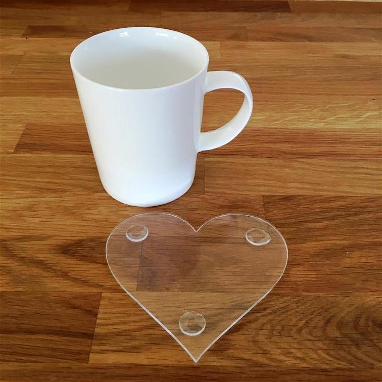 Heart Coaster Set - Clear