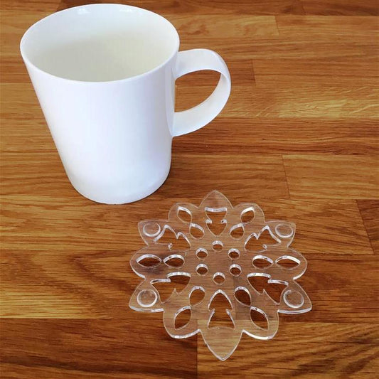 Snowflake Coaster Set - Clear