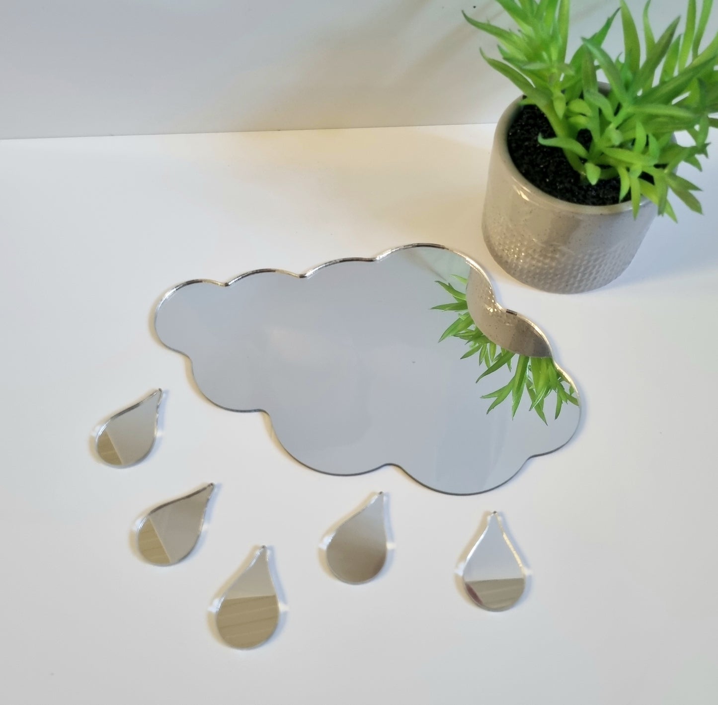 Cloud & Raindrops Mirror