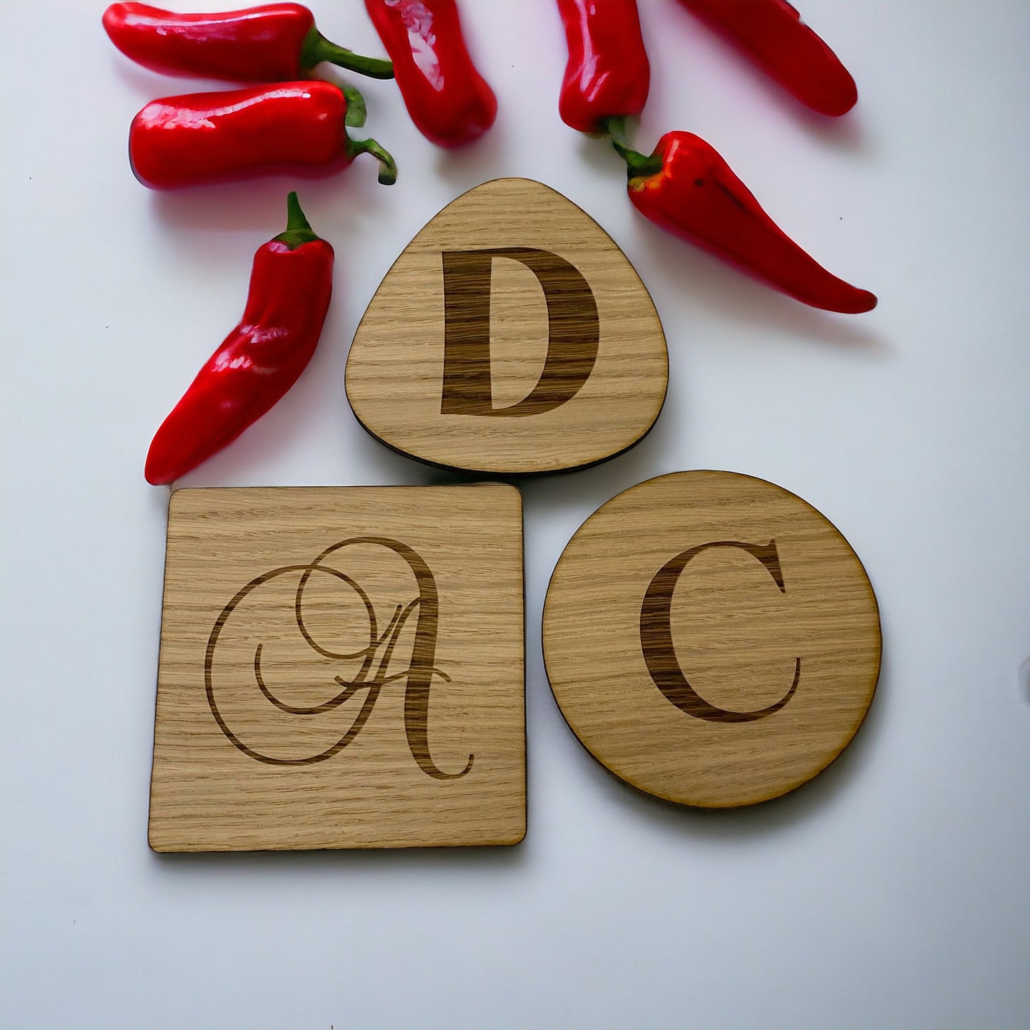 Square Placemats & Coasters - Wooden Colours