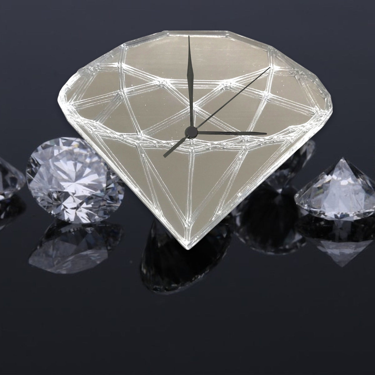Time Tracking Diamond Diamond Cut Clock – Servewell