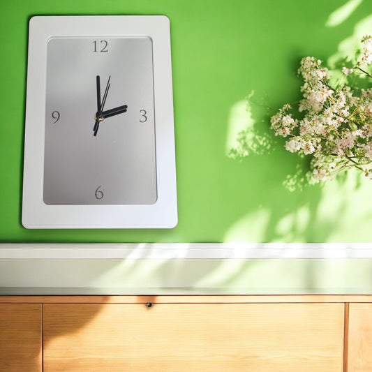 Rectangular Two Colour Clock - Matt Colour Frames