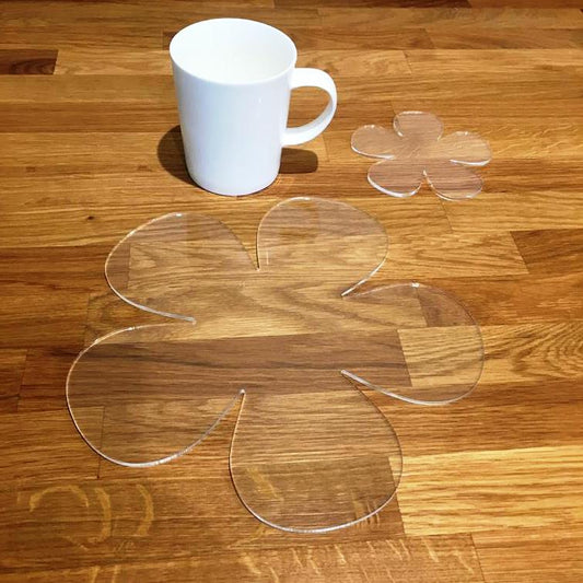 Daisy Placemat and Coaster Set - Clear