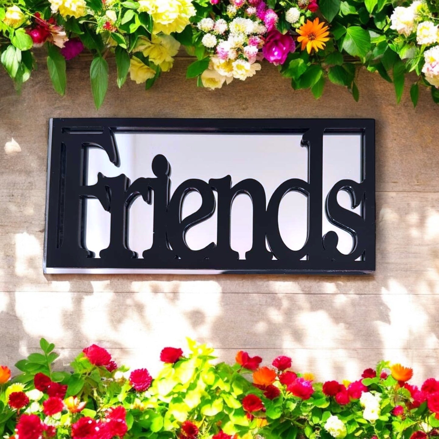 Garden Sign Framed Garden Mirror