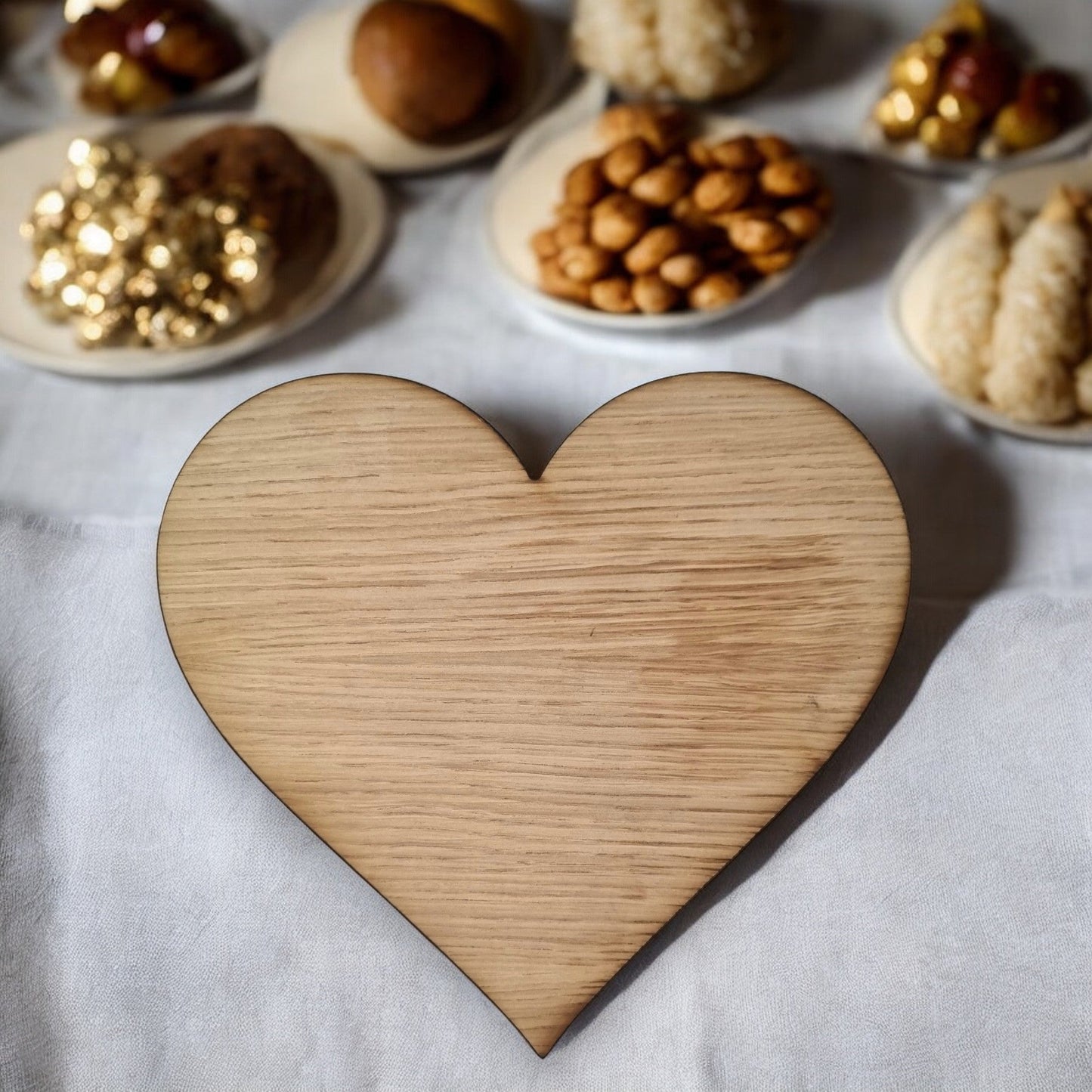 Heart Placemats & Coasters - Wooden Colours