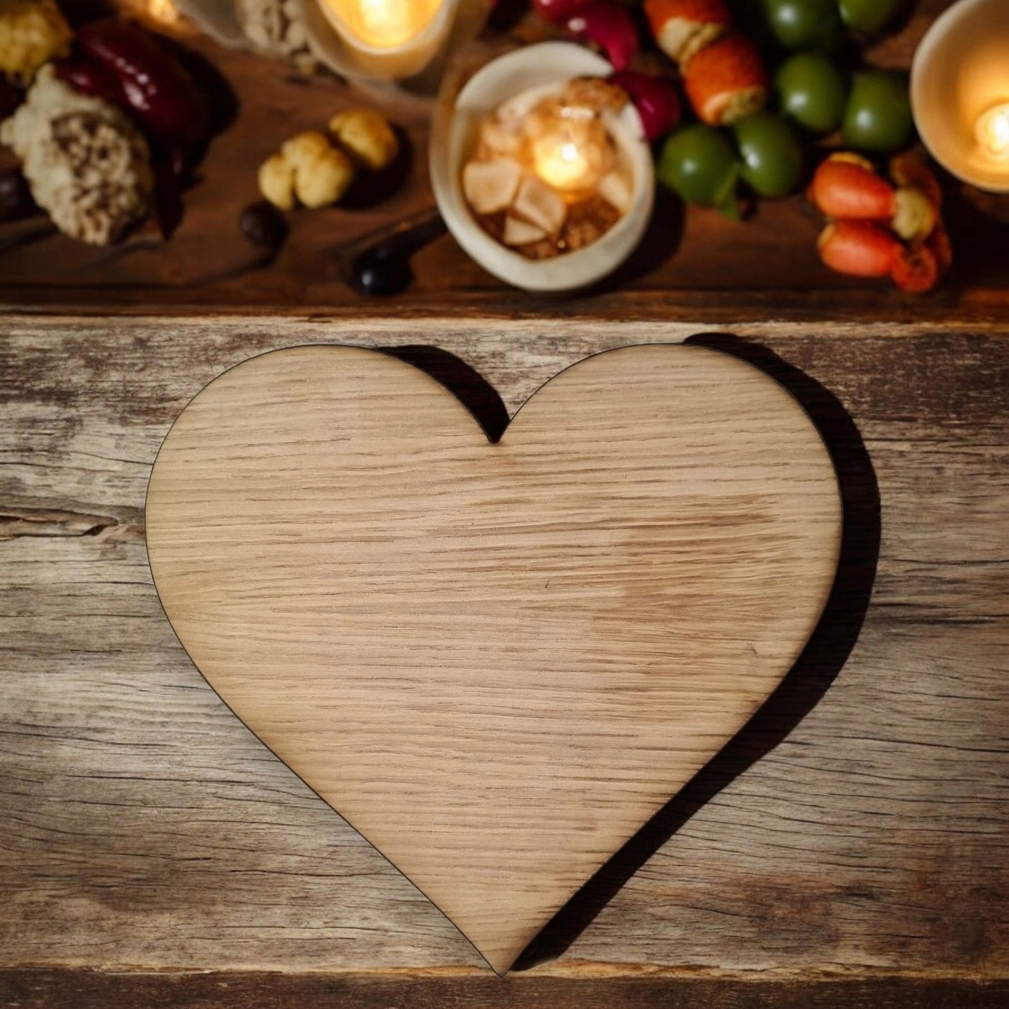 Heart Placemats & Coasters - Wooden Colours