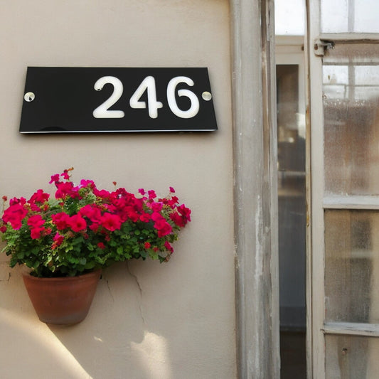 Rectangular Number House Signs