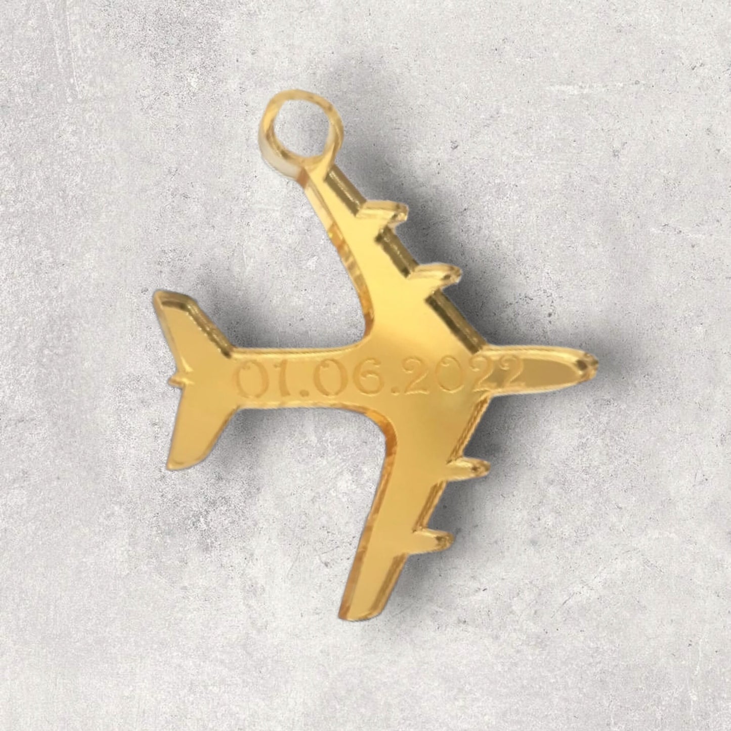 Aeroplane Wedding Invitation Charms - Many Colours/Sizes Available. (Bespoke Made, Hoop or Hole Options)