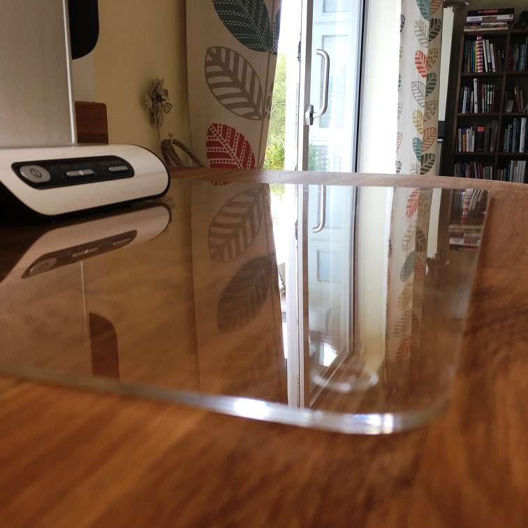 Acrylic Clear Worktop Savers - Plain or personalised engraving (Custom Sizes)