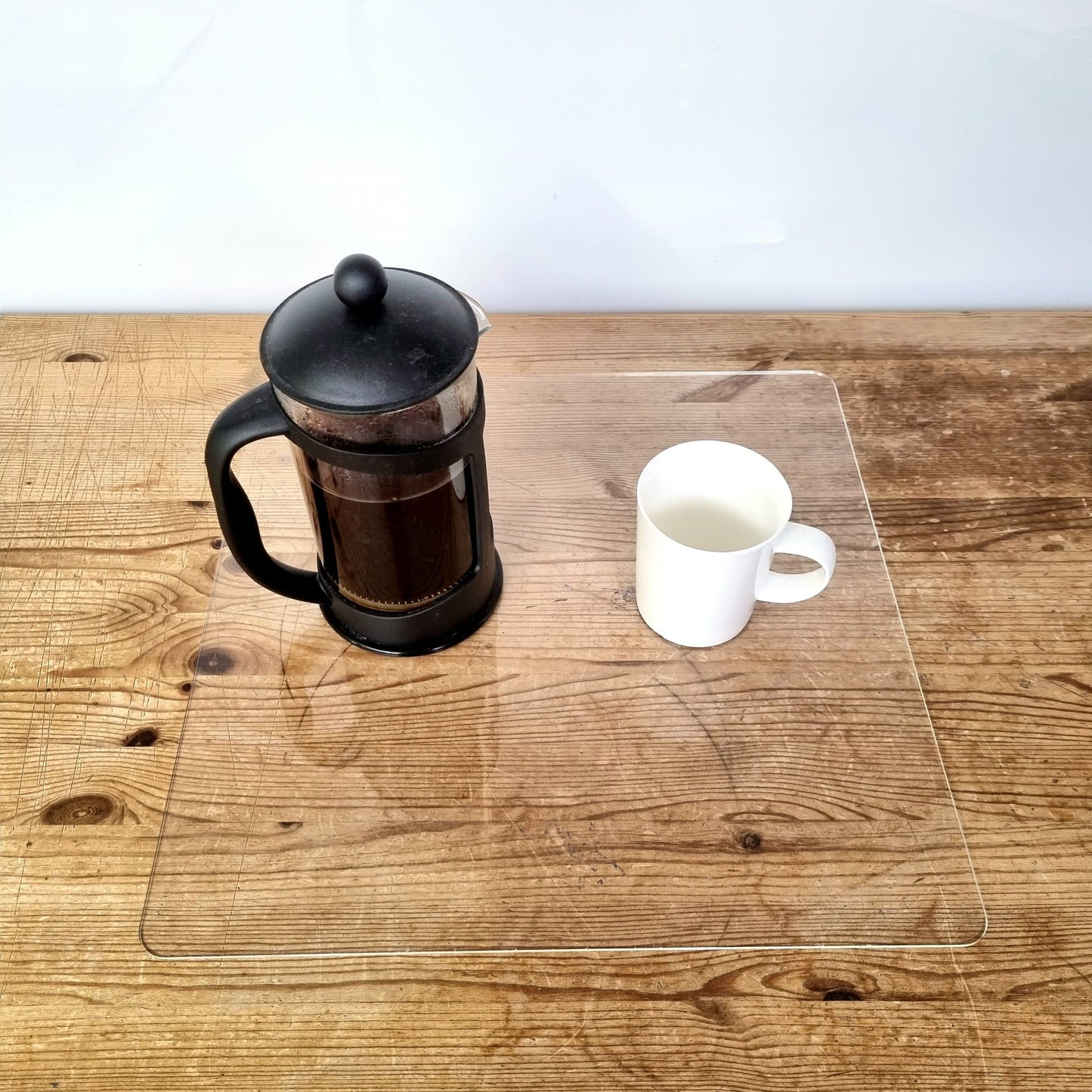 Acrylic Clear Worktop Savers - Plain or personalised engraving (Custom Sizes)