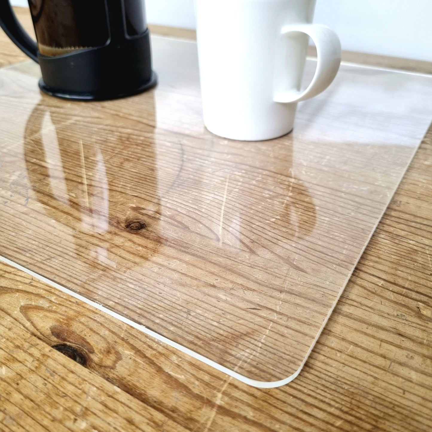 Acrylic Clear Worktop Savers - Plain or personalised engraving (Custom Sizes)