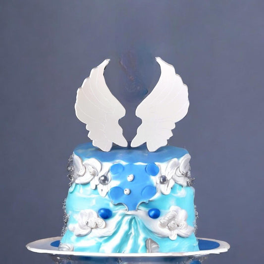 Pair of angel wings shaped Cake Toppers