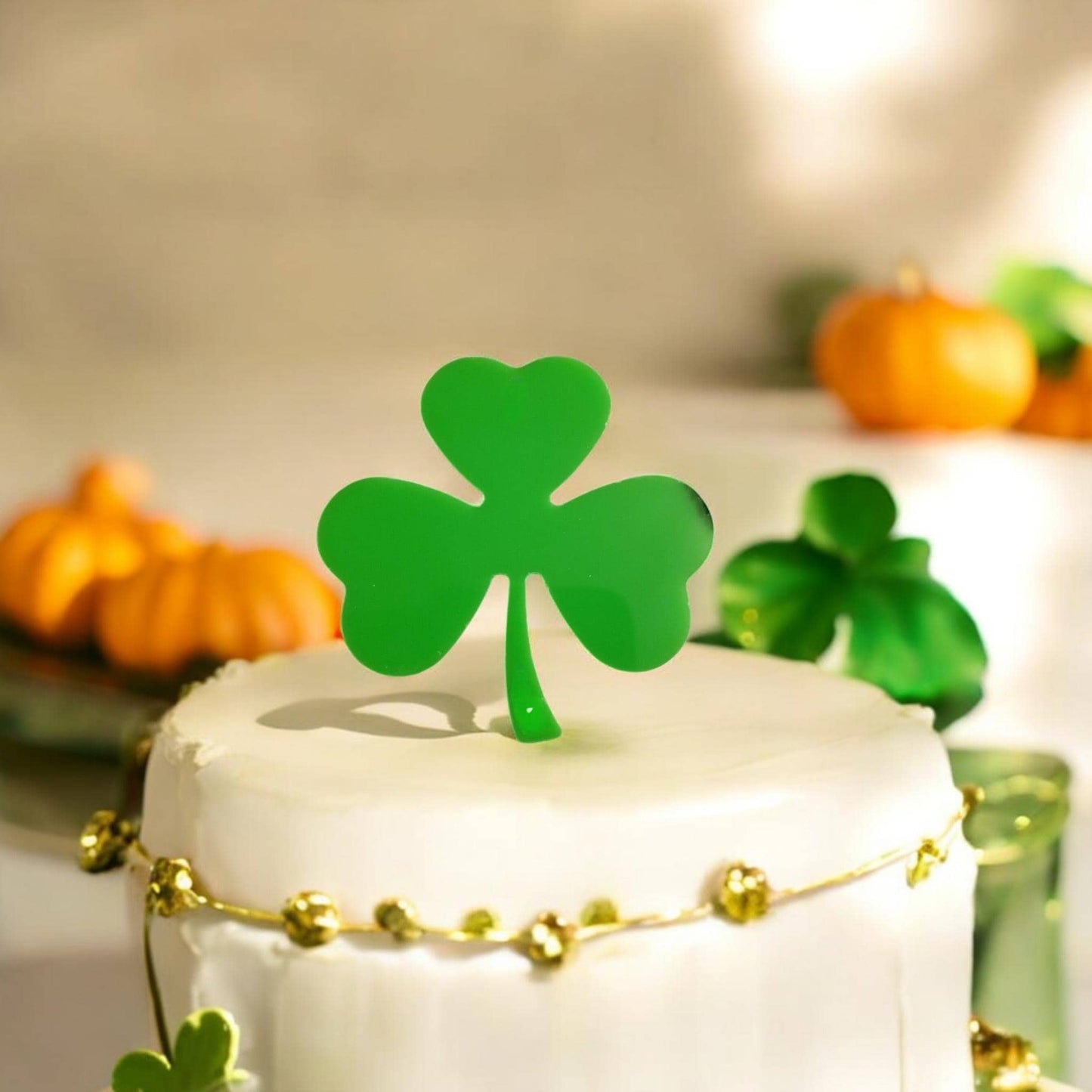 Shamrock Shaped Cake Toppers