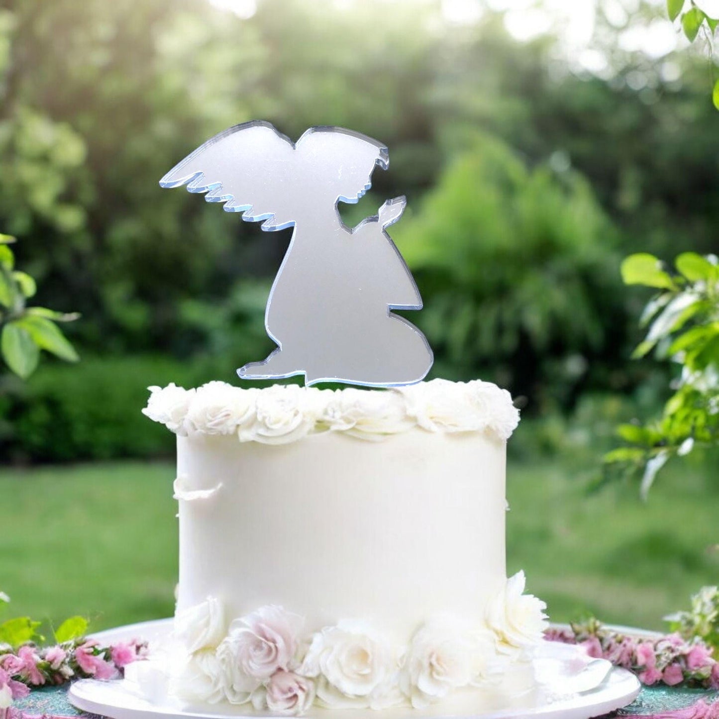 Christening Angel Shaped Cake Toppers
