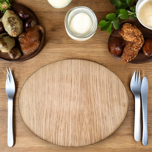 Oval Placemat Set - Wood