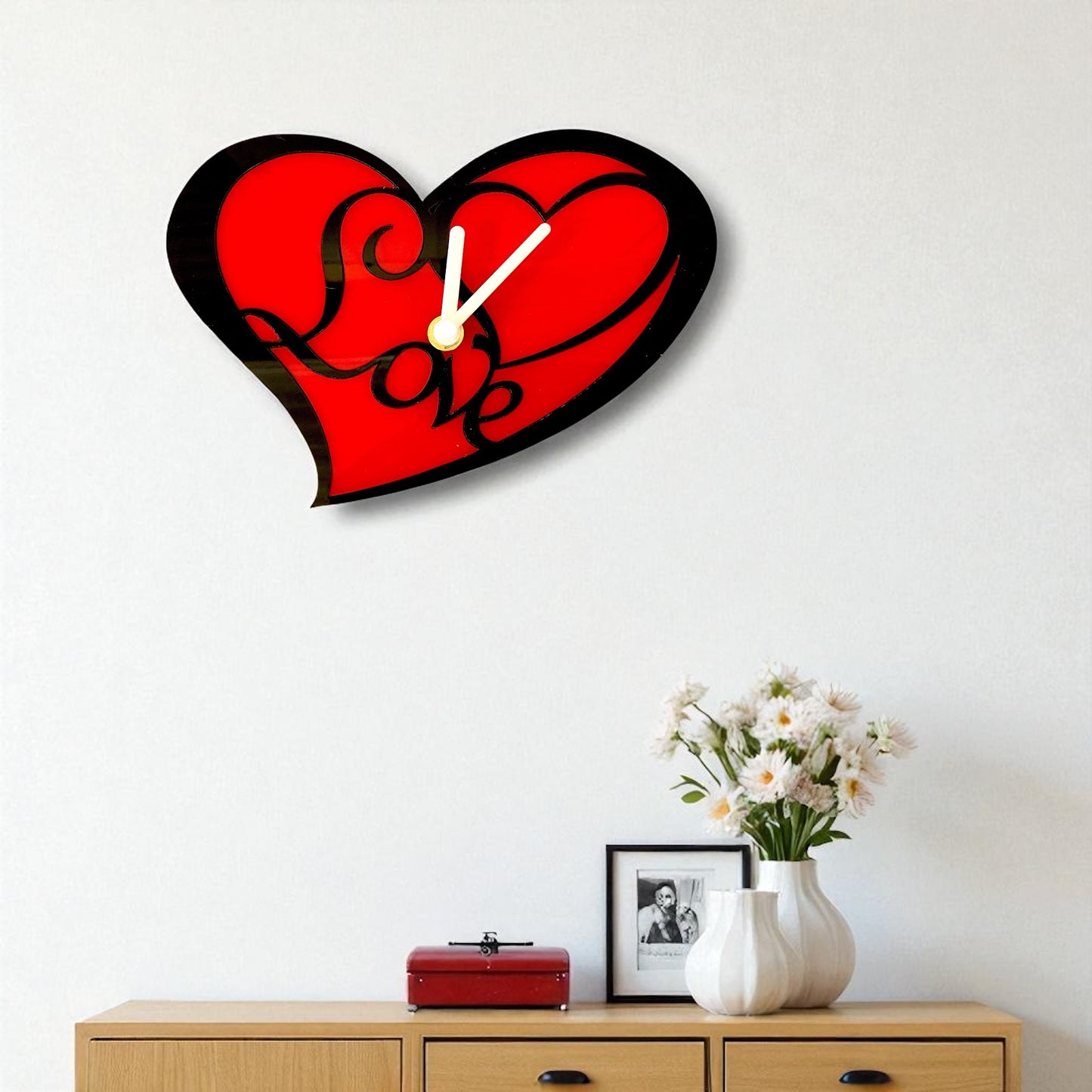 Heart Love Clock