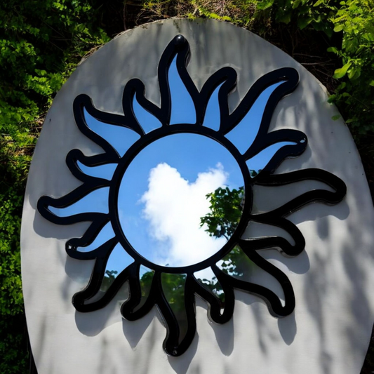 Sun Framed Garden Mirror