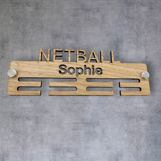 Netball Medal Hanger - Wood