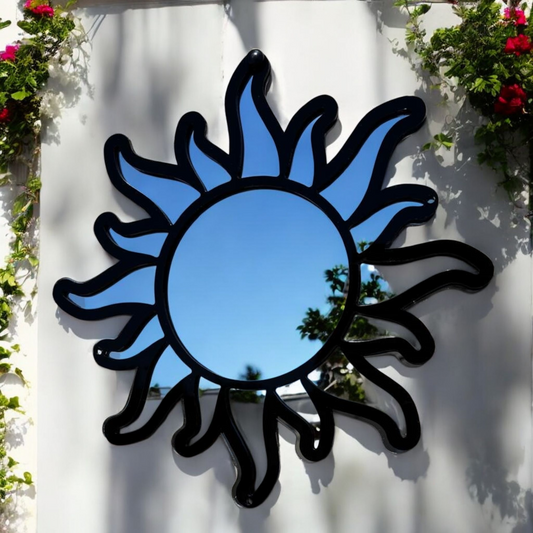 Sun Framed Garden Mirror