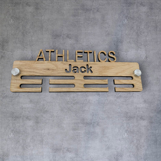 Athletics Medal Hanger - Wood