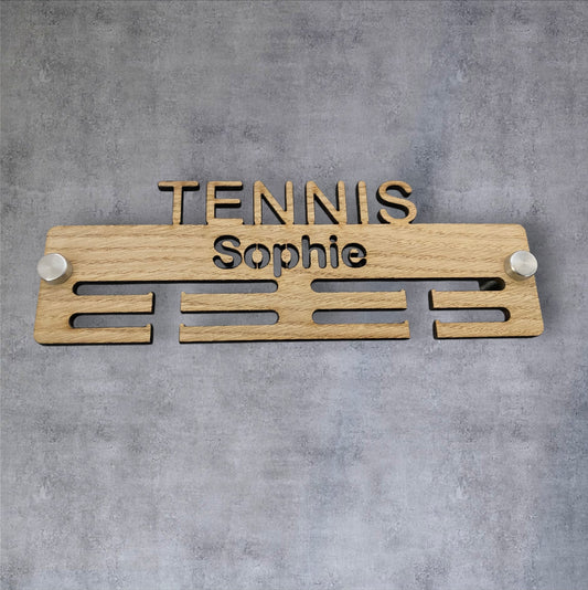 Tennis Medal Hanger - Wood