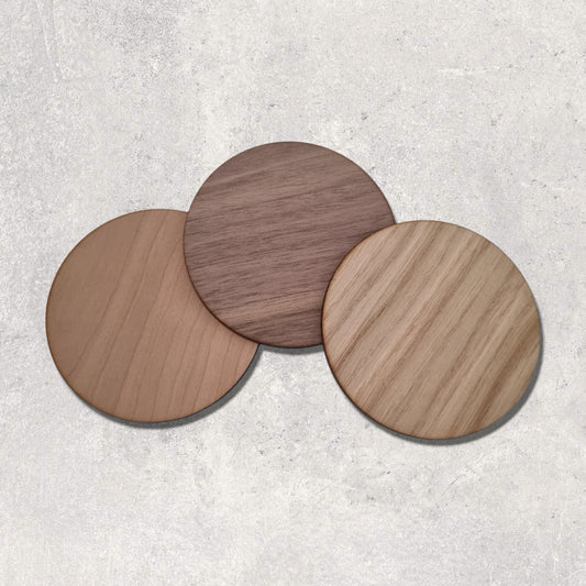 Round Coaster Set - Wood