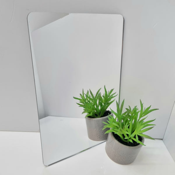 Rounded Corner Rectangular Acrylic Mirror