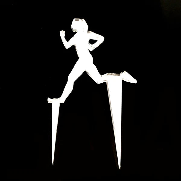 Running Lady Cake Toppers