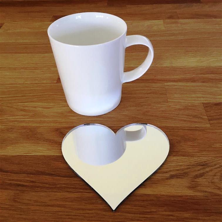 Heart Coaster Set - Mirror