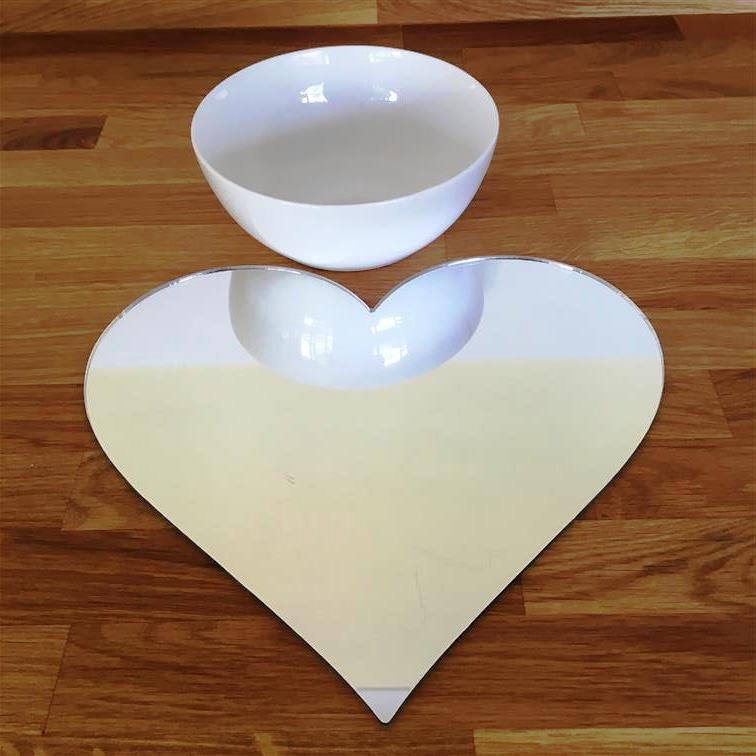 Heart Placemat Set - Mirror