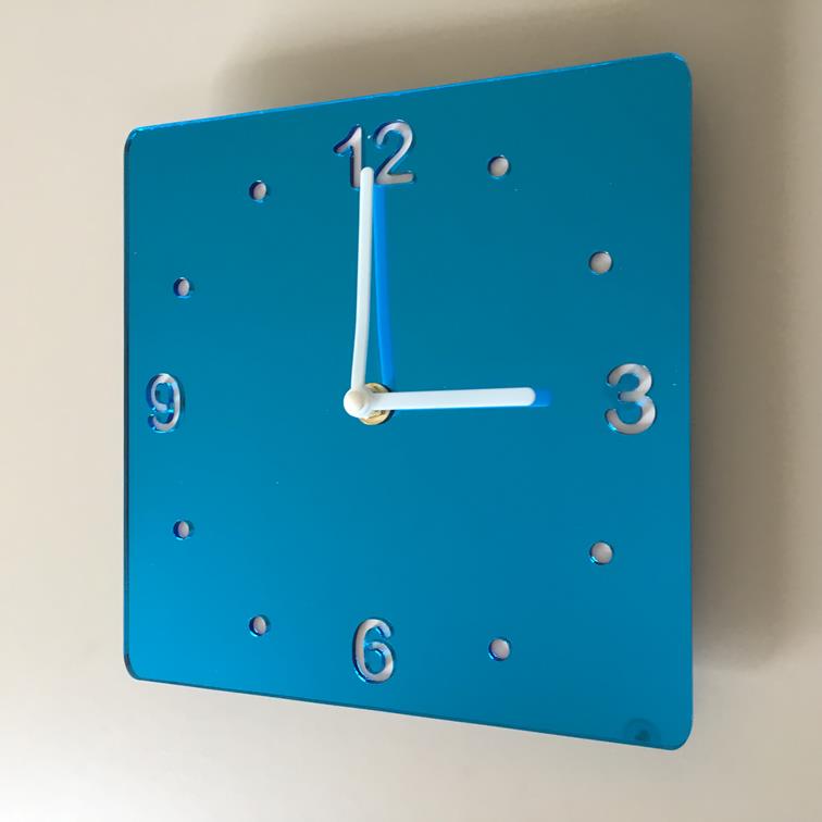 Square Two Colour Clocks - Mirror