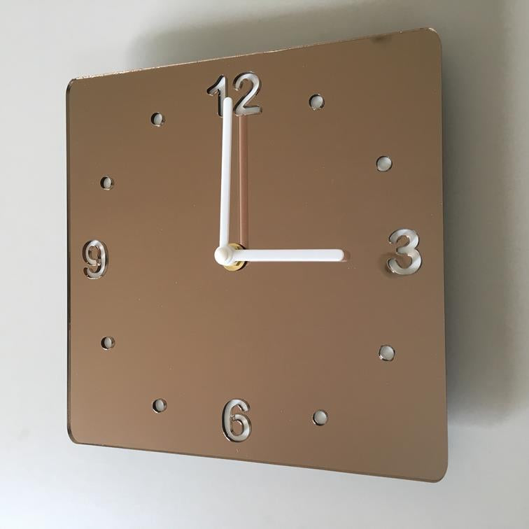 Square Two Colour Clocks - Mirror