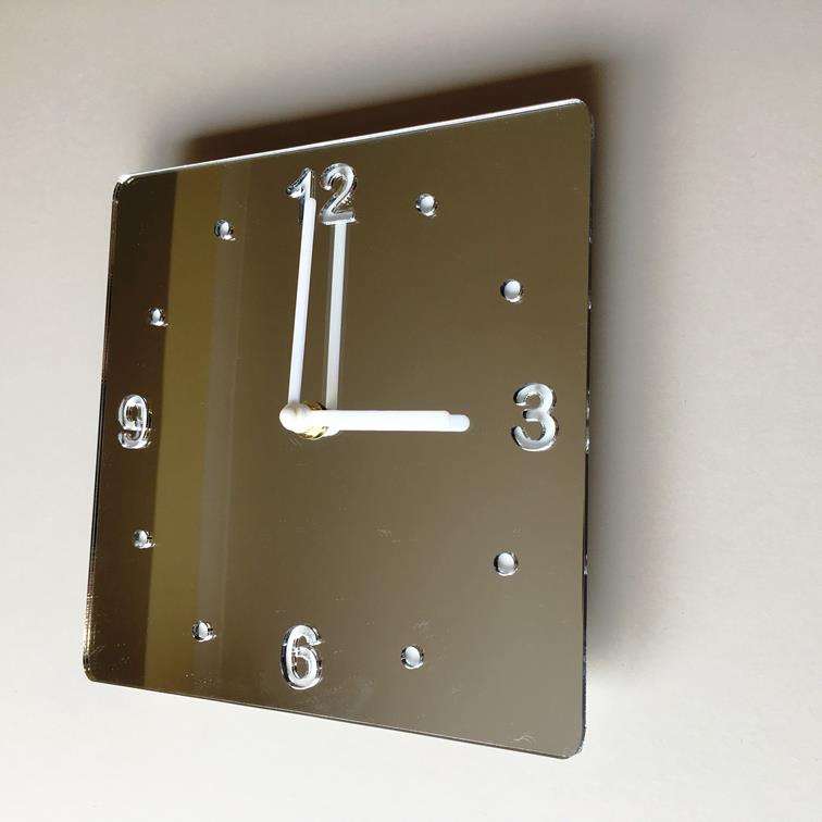 Square Two Colour Clocks - Mirror