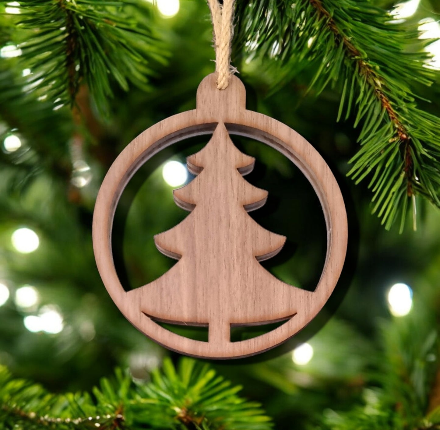 Christmas Tree Shaped Decoration - Wood and Mirror