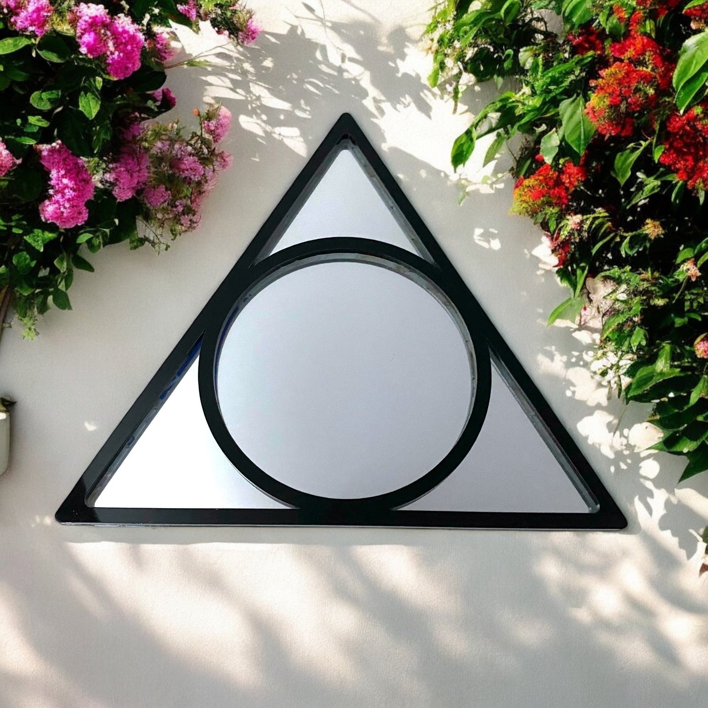 Triangle & Circle Garden Mirror