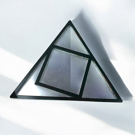 Triangle & Square Framed Garden Mirror