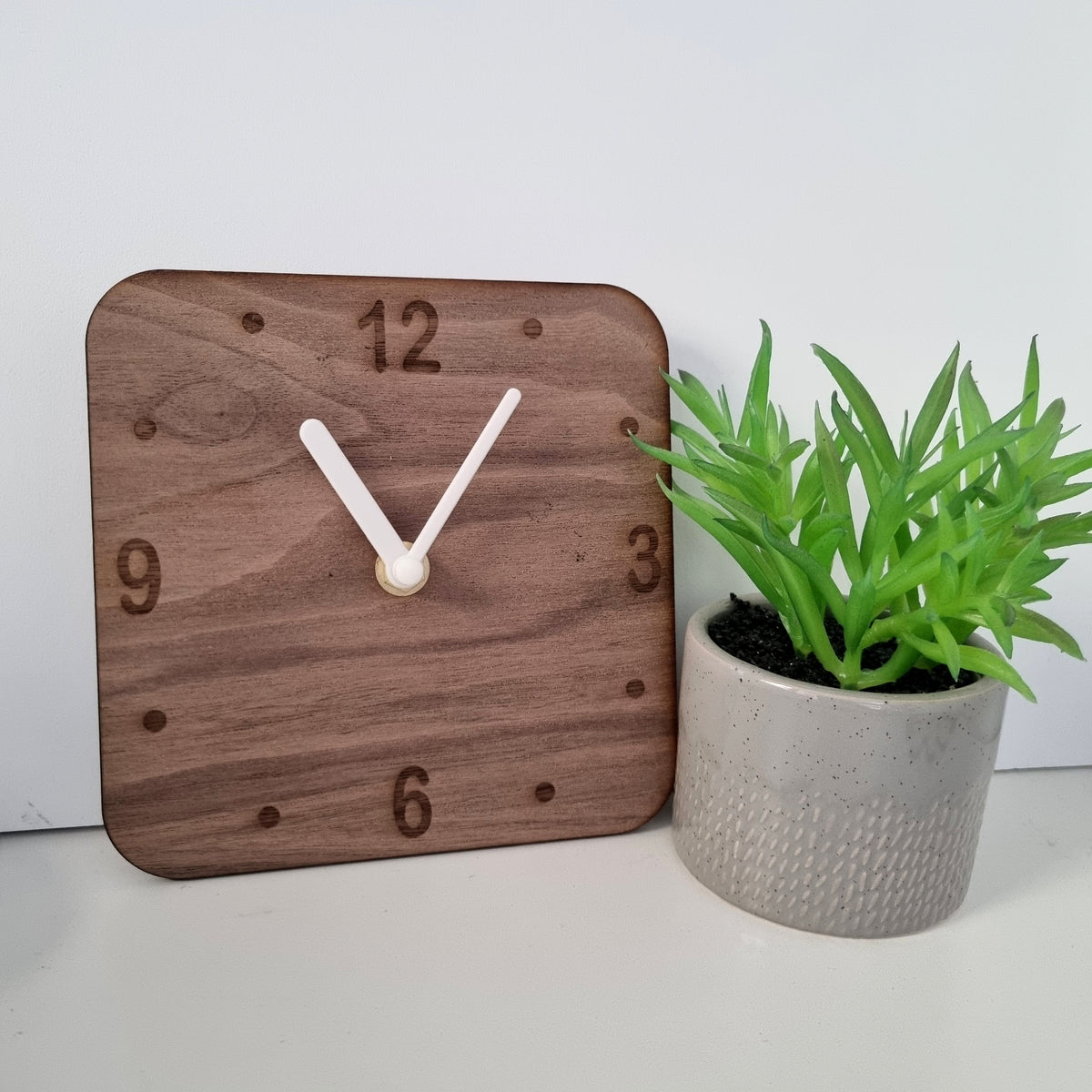Coromatic Square Clock Square Clock Wooden – Servewell