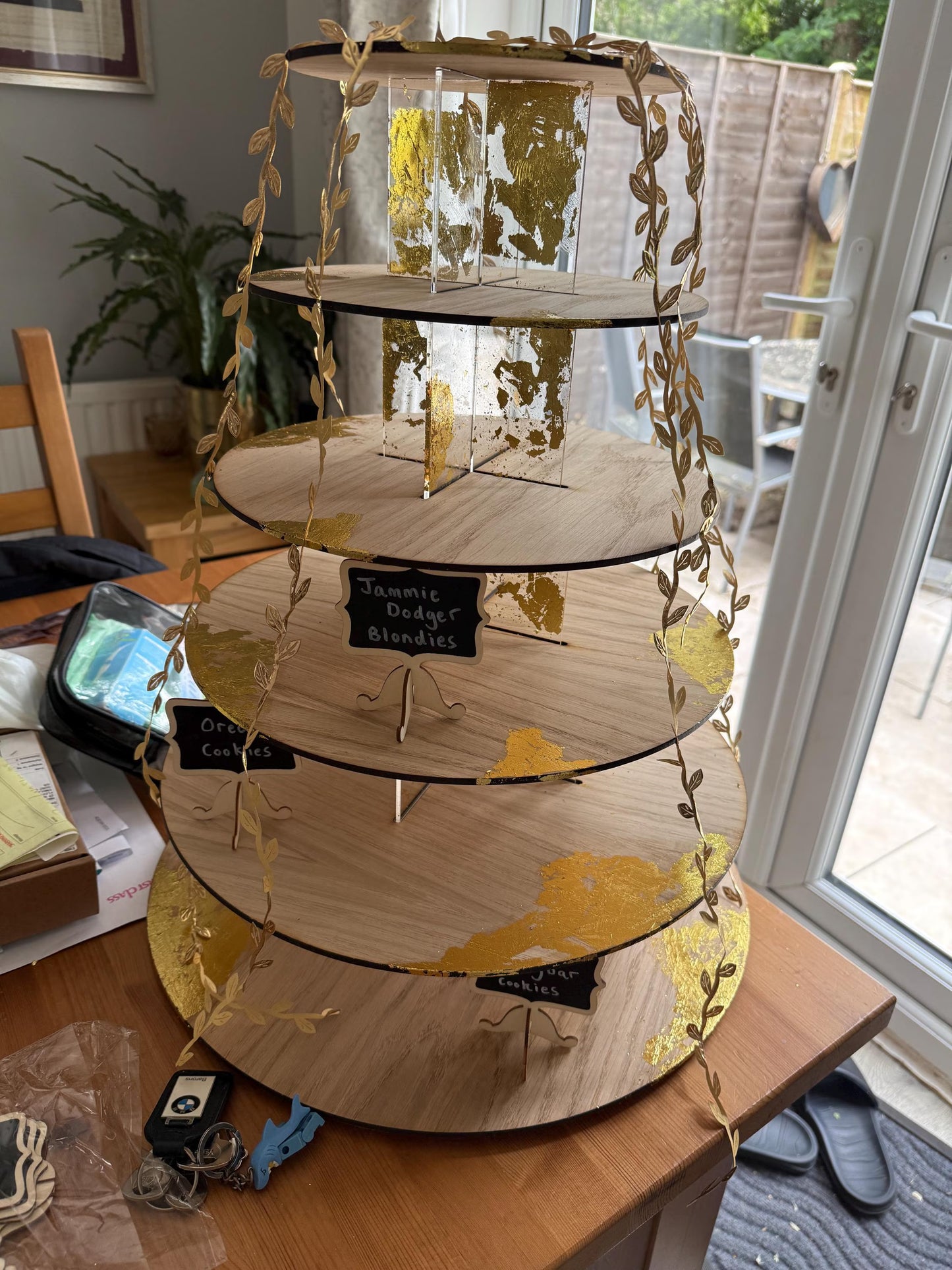 Multi Tier Wood Cake Stand: Wedding & Celebration Display